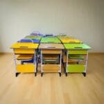 Adjustable School Desk Green Mono desk