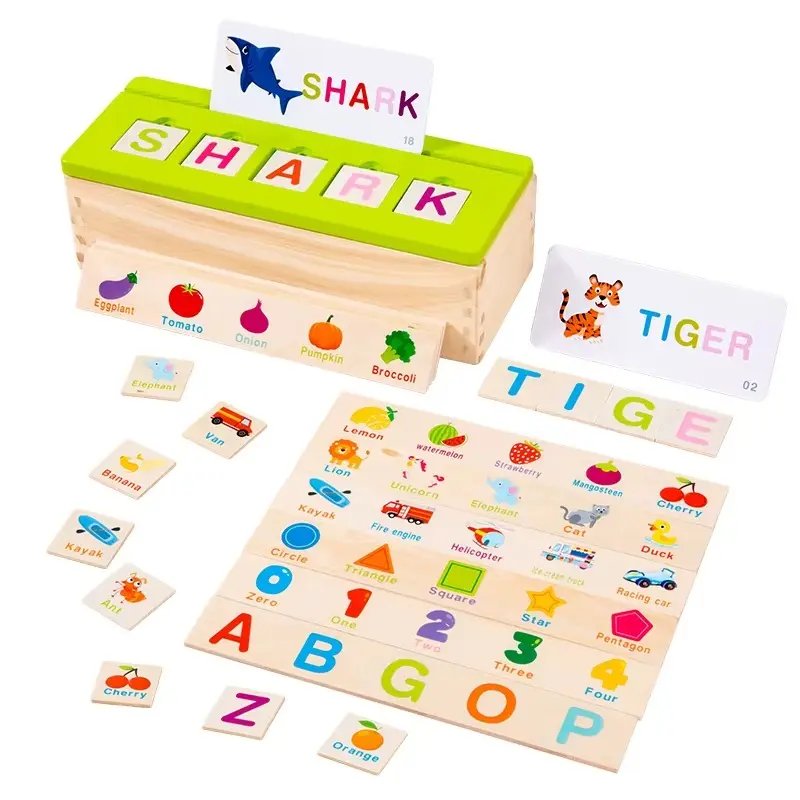 1274-1.Jpg Knowledge Classification Box For Kid Spelling Practice - Image 1