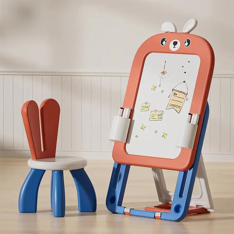 1311.Jpg Rabbit-Shaped Easel Writing Board And Stool - Image 1