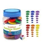 HANDS-ON GRAB AND SORT RAINBOW STONES COLOR COORDINATION FOR KIDS