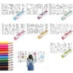 Children Graffiit scroll coloring wall paper