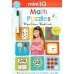 Math Puzzles Wipe-Clean Workbook Mini IQ, Age 6+