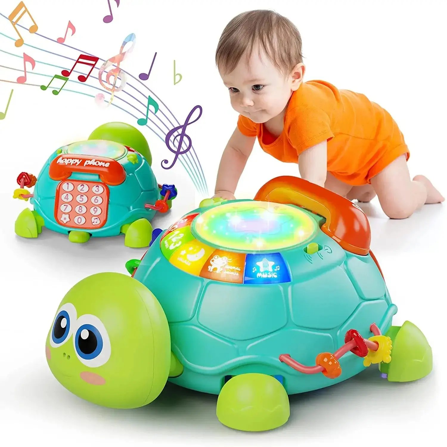878.Jpg Crawling Phone Turtle Toy1 - Image 1