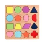 WOODEN GEOMETRIC COLOR and SHAPE BOARD