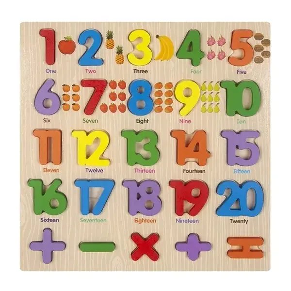 980.Jpg Wooden Number And Counting Board Puzzle - Image 1