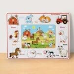 WOODEN PUZZLE FARM ANIMAL JIGSAW
