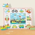 WOODEN PUZZLE TRANSPORTATION JIGSAW