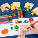 20pcs Different designs Stencil wooden DIY cards for Drawing, coloring