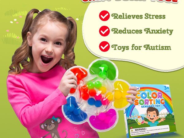 Basic Color Sorting Toys Sensory Toys, Fine Motor Skills Game For ...