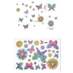 Colorful BUTTERFLIES FLOWERS Wall Stickers