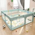 BABY PLAYPEN, 50 PCS SENSORY BALLS, AND PULL RING