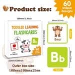 60 Pcs Double-Sided Alphabet Flash Cards for Little Beginners