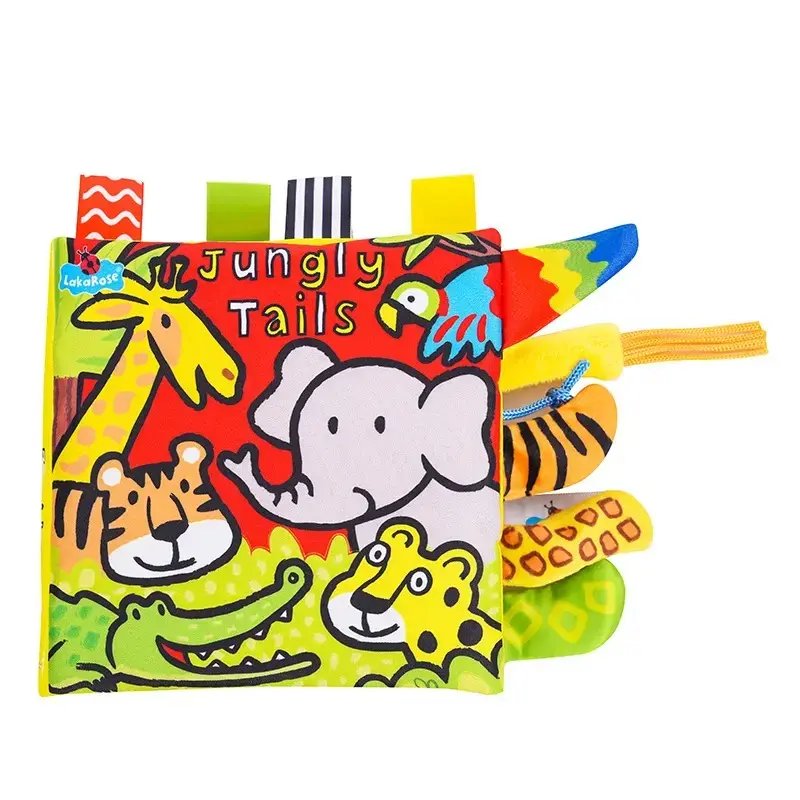 676.Jpg Fabric Jungle Tails N Farm Cloth Book - Image 1