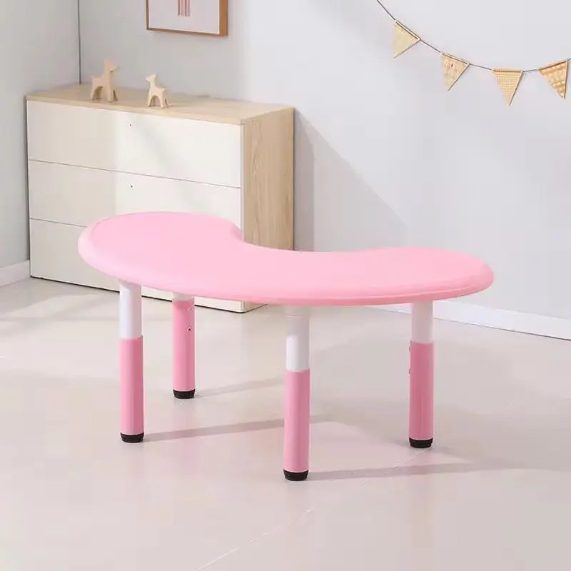 1554-1.Jpg Preschool Plastic Mini Arc Adjustable Table Size: 120*66*48-60Cm - Image 1