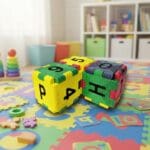 ALPHABET COMPACT EVA CUBIC PUZZLE 10PCS SET RANDOM LETTERS & NUMBER BLEND