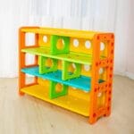 MULTI-COLORED PRESCHOOL PLASTIC TOYSHELVES, size: 108*35*81cm
