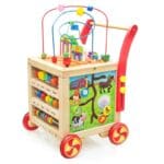 WOODEN ACTIVITY TODDLER PUSH WALKER BOX SET