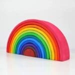 WOODEN RAINBOW STACKING GAME FOR TODDERS