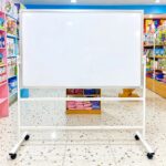 [SKP03183] CLASSROOM DOUBLE-SIDED MAGNETIC WRITING WHITEBOARD FOR TEACHING SIZE: 100*150CM 21MM THICKNESS WITH STAND